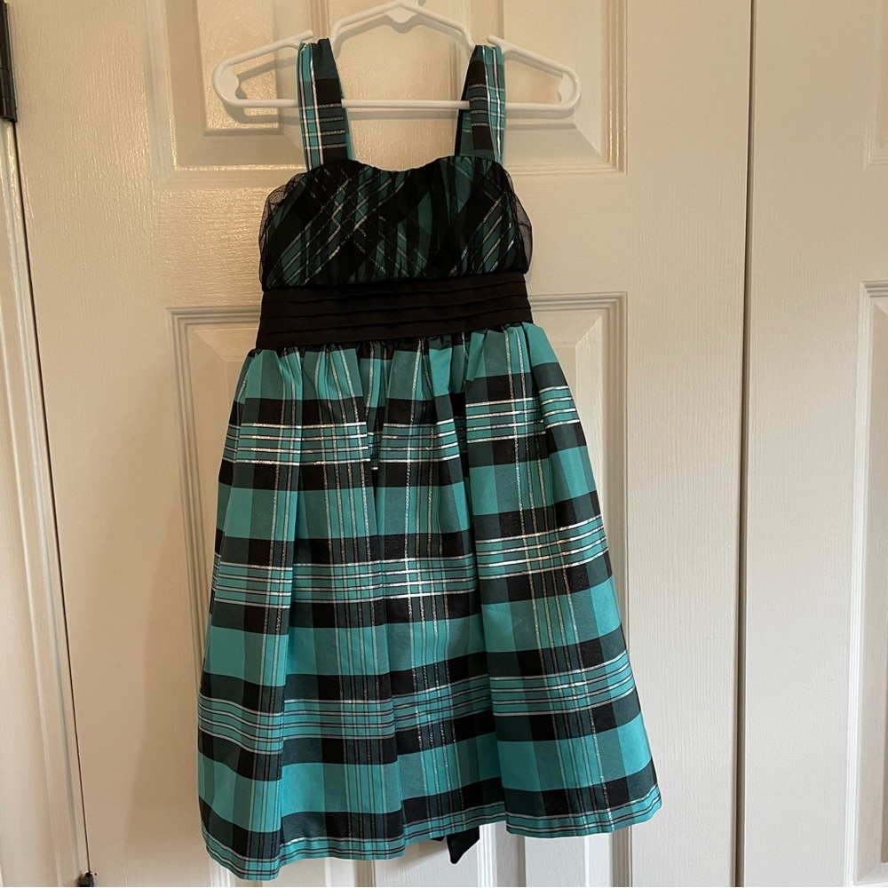 Blue plaid dress